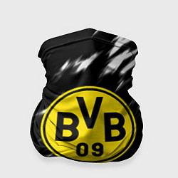 Бандана-труба Borussia штрихи красок текстура, цвет: 3D-принт