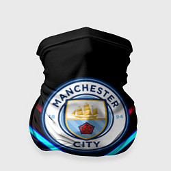 Бандана-труба Манчестер сити неоновые полосы, цвет: 3D-принт