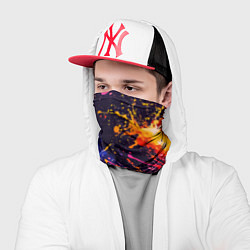 Бандана-труба Абстракция взрыв красок тёмно-синий, цвет: 3D-принт — фото 2