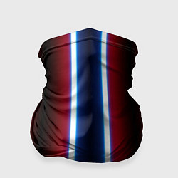 Бандана-труба Color white blue red, цвет: 3D-принт