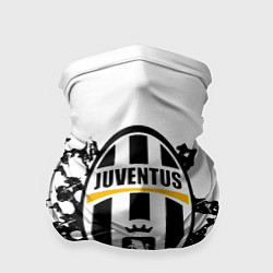 Бандана-труба Juventus белые краски текстура, цвет: 3D-принт