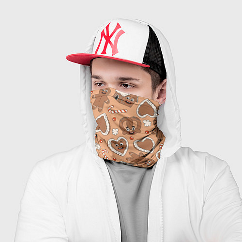 Бандана Паттерн с новогодним печеньем / 3D-принт – фото 2