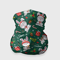 Бандана Новогодние зайчики