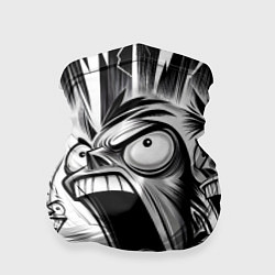 Бандана Орущие рожицы и чёрные молнии - нейроарт