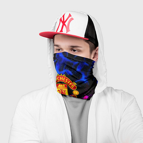 Бандана Манчестер Юнайтед огонь неон / 3D-принт – фото 2