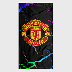 Бандана-труба Манчестер Юнайтед неоновые молнии, цвет: 3D-принт — фото 2