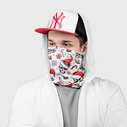 Бандана-труба Новогодние черепа, цвет: 3D-принт — фото 2