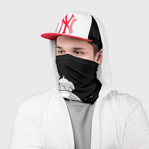 Бандана Реал Мадрид краски белые штрихи / 3D-принт – фото 2