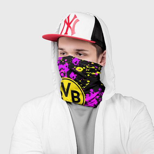 Бандана Borussia абстрактные краски текстура / 3D-принт – фото 2