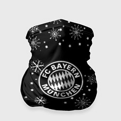 Бандана-труба Бавария Мюнхен зима снежинки, цвет: 3D-принт