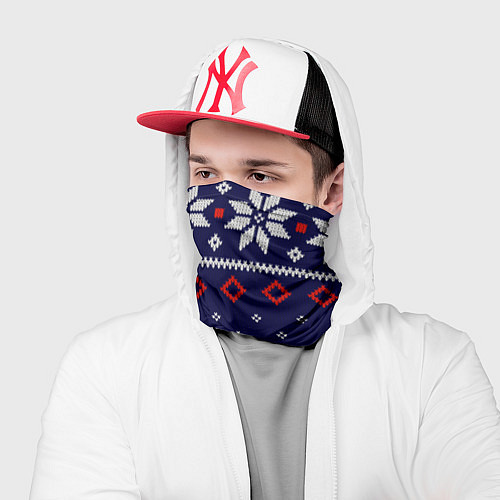 Бандана Вязаный новогодний узор / 3D-принт – фото 2