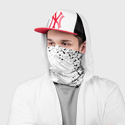 Бандана Реал Мадрид черно белые краски / 3D-принт – фото 2