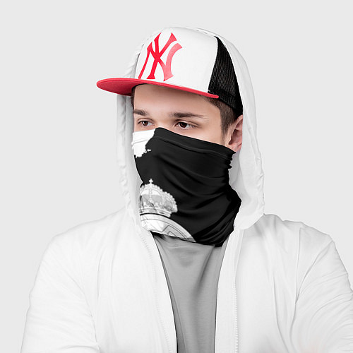 Бандана Реал Мадрид черно белые краски / 3D-принт – фото 2