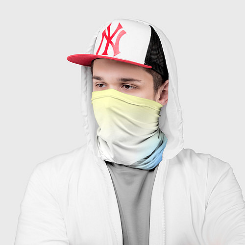 Бандана Color yellow blue white / 3D-принт – фото 2