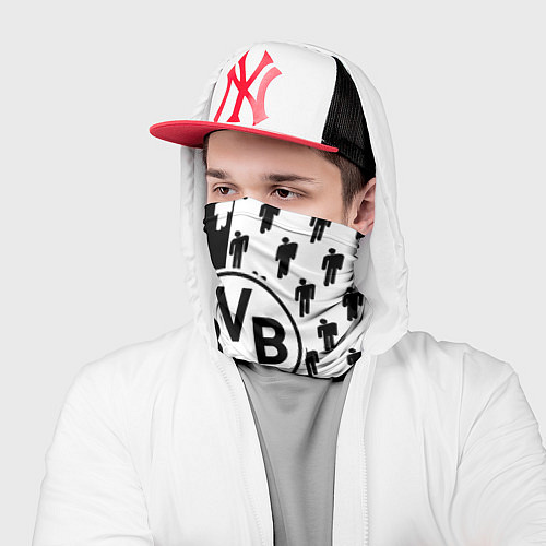 Бандана Borussia черно белые люди / 3D-принт – фото 2