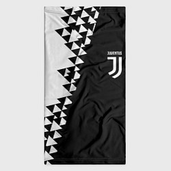 Бандана-труба Juventus черно белая геометрия текстура, цвет: 3D-принт — фото 2