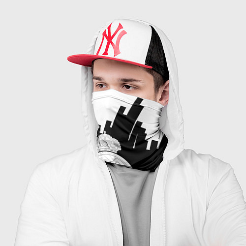 Бандана Реал Мадрид белая геометрия / 3D-принт – фото 2