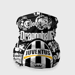 Бандана Ювентус аниме черно белые надписи