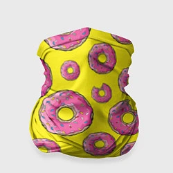 Бандана-труба Пончики Гомера, цвет: 3D-принт