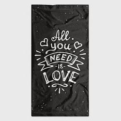 Бандана-труба Любовь надпись, цвет: 3D-принт — фото 2