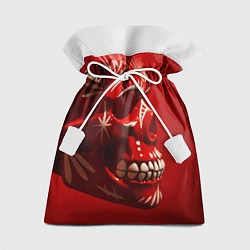 Мешок для подарков Красный череп, цвет: 3D-принт