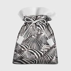 Мешок для подарков Стая зебр, цвет: 3D-принт