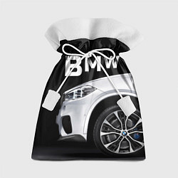 Мешок для подарков BMW: White Style, цвет: 3D-принт