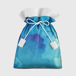 Мешок для подарков Синяя акварель, цвет: 3D-принт
