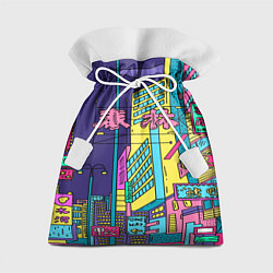 Мешок для подарков Токио сити, цвет: 3D-принт