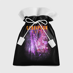 Мешок для подарков Cyberpunk 2077: Neon City, цвет: 3D-принт