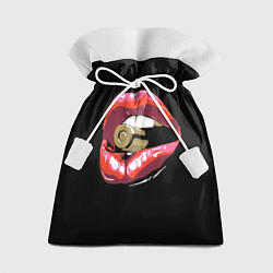 Мешок для подарков Губы с патроном, цвет: 3D-принт