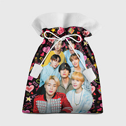 Мешок для подарков I Love BTS, цвет: 3D-принт