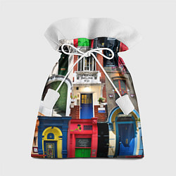 Мешок для подарков London doors цифровой коллаж, цвет: 3D-принт