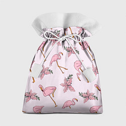 Мешок для подарков Розовый фламинго, цвет: 3D-принт