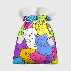 Мешок для подарков МИЛЫЕ КОТЯТКИ, цвет: 3D-принт