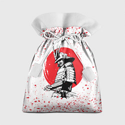Мешок для подарков Самурай в каплях крови Z, цвет: 3D-принт