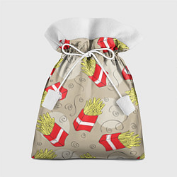 Мешок для подарков Фастфуд - Картошка фри, цвет: 3D-принт