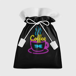 Мешок для подарков Время кофе Неон, цвет: 3D-принт