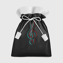 Мешок для подарков Скрипичный ключ Неон, цвет: 3D-принт