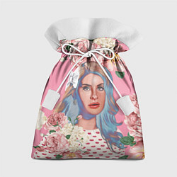 Мешок для подарков Лана дел рей в цветах, цвет: 3D-принт