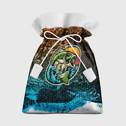 Мешок для подарков Рыба на крючке, цвет: 3D-принт