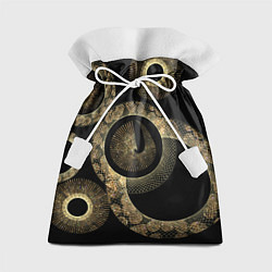 Мешок для подарков Золотые круги, цвет: 3D-принт