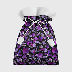 Мешок для подарков Геометрический фиолетовый, цвет: 3D-принт