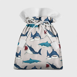 Мешок для подарков Кровожадные акулы паттерн, цвет: 3D-принт