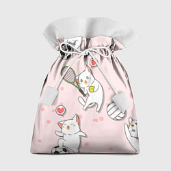 Мешок для подарков Спортивные котики Мяу спорт Z, цвет: 3D-принт
