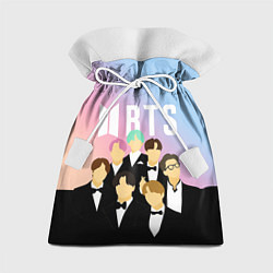 Мешок для подарков BTS БТС ART УЧАСТНИКИ, цвет: 3D-принт