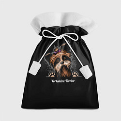 Мешок для подарков Собачка Йоркширский Терьер, цвет: 3D-принт