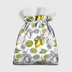 Мешок для подарков Лимонный паттерн, цвет: 3D-принт
