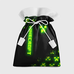 Мешок для подарков MINECRAFT NEON LOGO CREEPER, цвет: 3D-принт