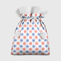 Мешок для подарков Снежинки паттернsnowflakes pattern, цвет: 3D-принт